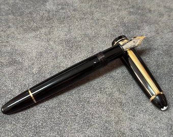 Pluma Montblanc Meisterstück , 144 , Plumín de oro 14K , vintage ,