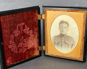 1/4 Plate Ambrotype in thermoplastic case, P. B. Smith & Hartmann, New York, dance