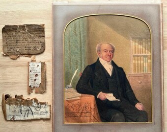 Retrato a pastel . el personaje es John Dalton , Stanmore , Middlesex , England . original painting