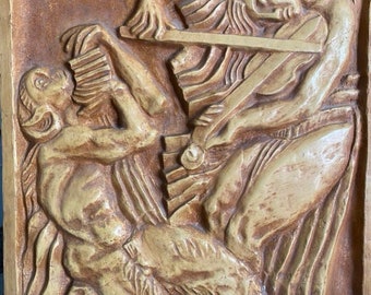 Antoine Bourdelle , Bajo relieve en yeso de 1908 , La musica  , French  artist