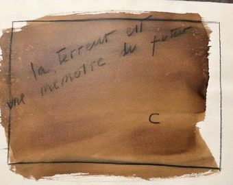 Ángel Alonso (Laredo 1923 – Paris 1994), ink on paper, terror is a memory of... France