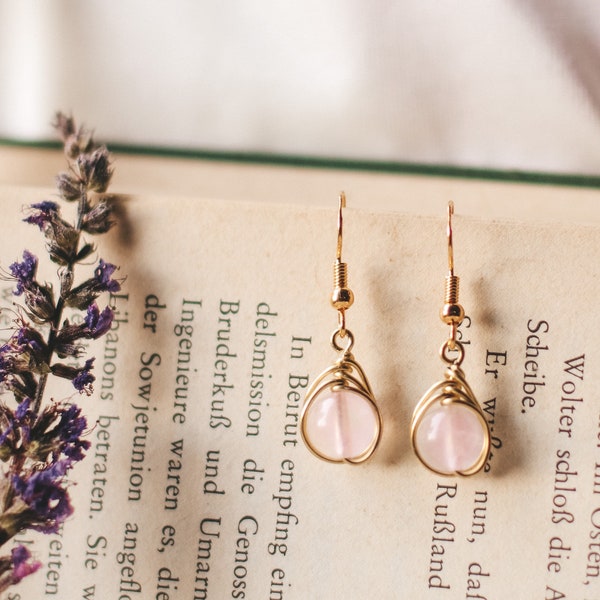 Rose Quartz Earrings
