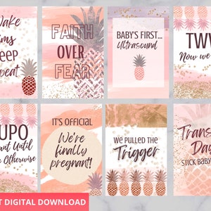 Cartes d'étape de FIV, Télécharger des cartes de FIV imprimables, Cadeau de FIV, Cadeau de fertilité, Cartes d'étape de bébé, Cadeau pour elle