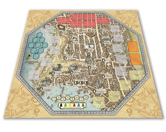 Lords of Waterdeep The Board Game Plateau de jeu personnalisé Tapis anglais Nouveau tapis de jeu GCC unique avec extensions