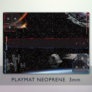 Premium Neoprene Star Wars The Deckbuilding Game Custom Gameboard game board CCG Card PlayMat Like "Mouse Pad" Space Edition Deck Building