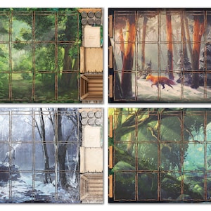 Everdell 4xVinyl Plateau de jeu Assistant joueur Plateau de jeu Nouveau 4pcs Tapis de jeu personnalisé