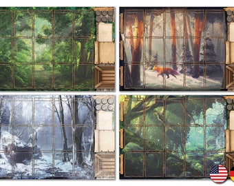 Everdell 4xVinyl Plateau de jeu Assistant joueur Plateau de jeu Nouveau 4pcs Tapis de jeu personnalisé