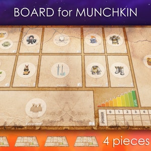 Munchkin Four Gameboard game board mat New unique CCG Card LCG PlayMat 4x Pieces