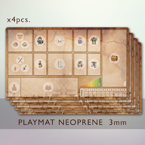 Premium neopreen Munchkin Four Gameboard Spelbordmat Nieuwe unieke CCG-kaart LCG-speelmat zoals &#39;muismat&#39; - 3 mm + diamantmarkeringen