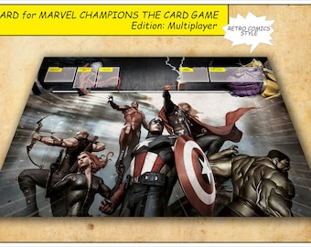 Tapis de jeu personnalisé édition multijoueur LCG Champions Marvel Nouveau tapis de jeu unique en son genre