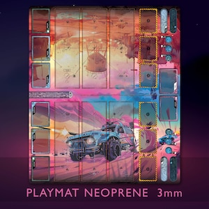 Premium Neoprene Radlands Custom Gameboard game board mat New unique CCG Card PlayMat Like "Mouse Pad" - 3mm