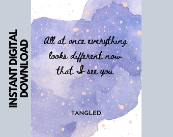 Tangled: Now That I See You 8x10 Instant Digital Download