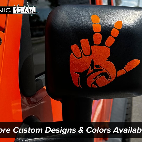 Shark Decal | Hand Wave Decal to fit Jeep - 2 pack