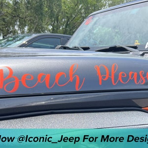 Hood Decal To Fit Jeep | Single Layer