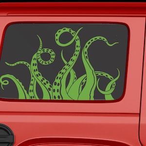 Jeep Hardtop Window Decal | Tentacles Graphics | Octopus Decal