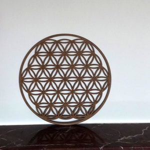 Wooden Flower of Life Wall Decor: Sacred Geometry, Yoga Studio Art