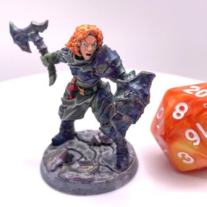 Human Fighter Warrior with Carapace Shield | RPG Miniatures | DnD Painted Miniatures