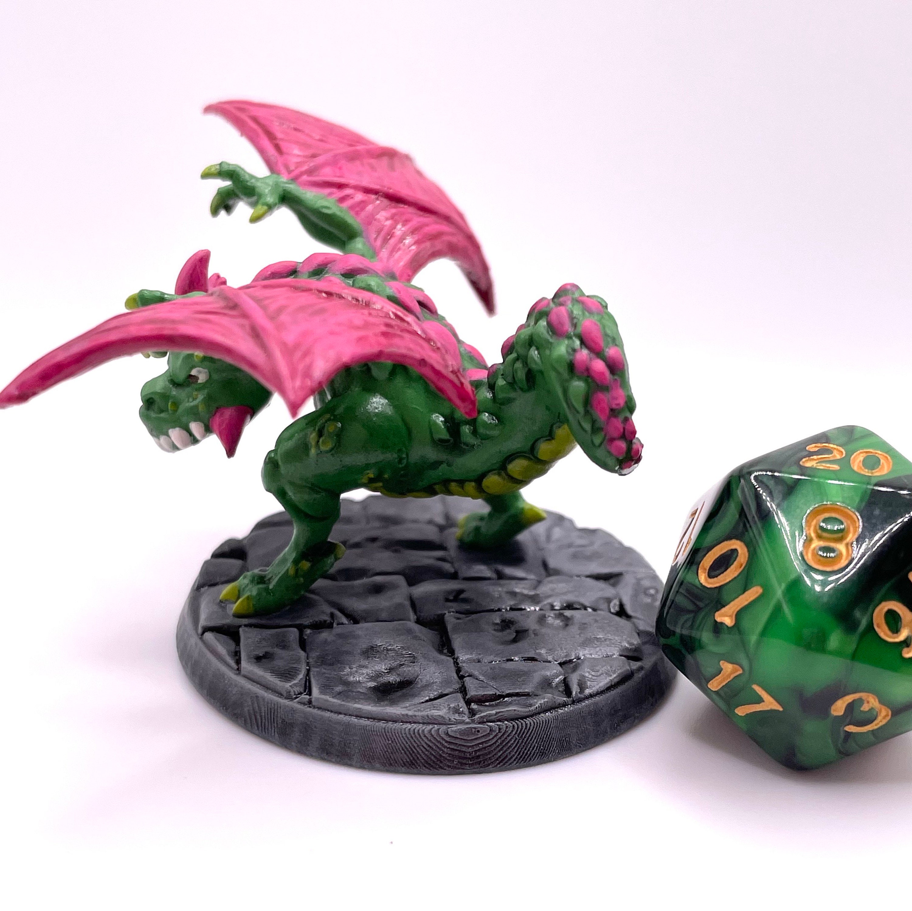 Baby Green Dragon Whelp | RPG Miniatures | Dnd Painted Miniatures - Etsy