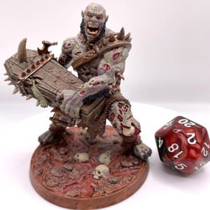 Undead Zombie Ogre with Coffin | RPG Miniatures | DnD Painted Miniatures