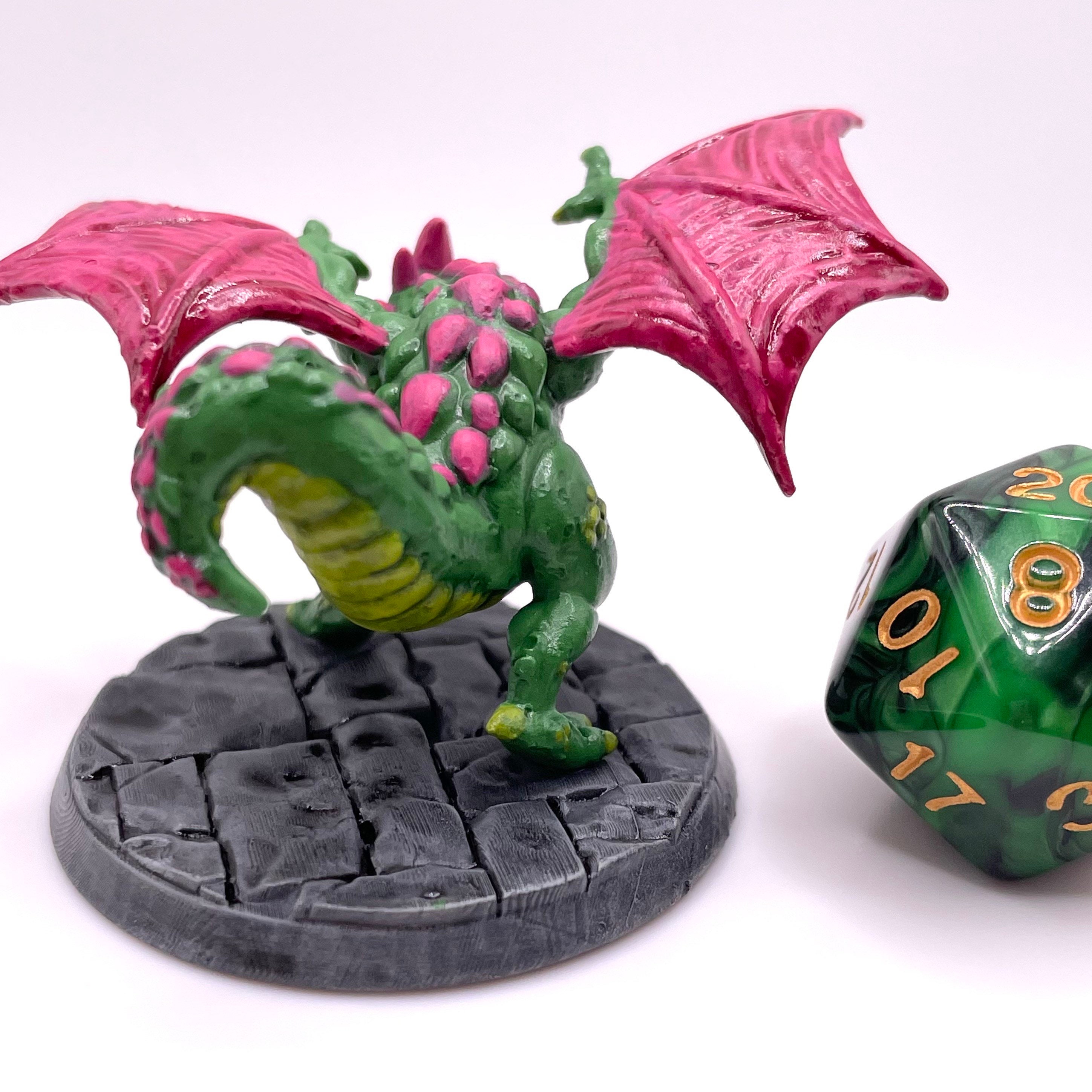 Baby Green Dragon Whelp | RPG Miniatures | Dnd Painted Miniatures - Etsy