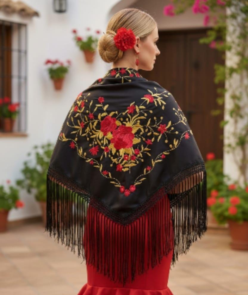 フラメンコ　赤　ショール Flamenco shawl red - Etsy 日本