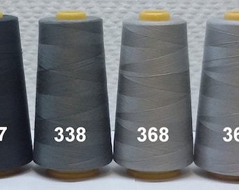 Overlock thread black white grey (EUR 0.82/km) 3000Y cone (2743 m) Overlock thread