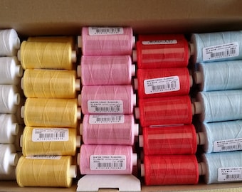 Basting thread (EUR 1.83/100 m) 100% cotton 300 meters assorted colors