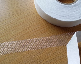 3 m hem tape, width 1 - 3 cm (EUR 1.15-1.25/meter), transparent, iron-on interfacing