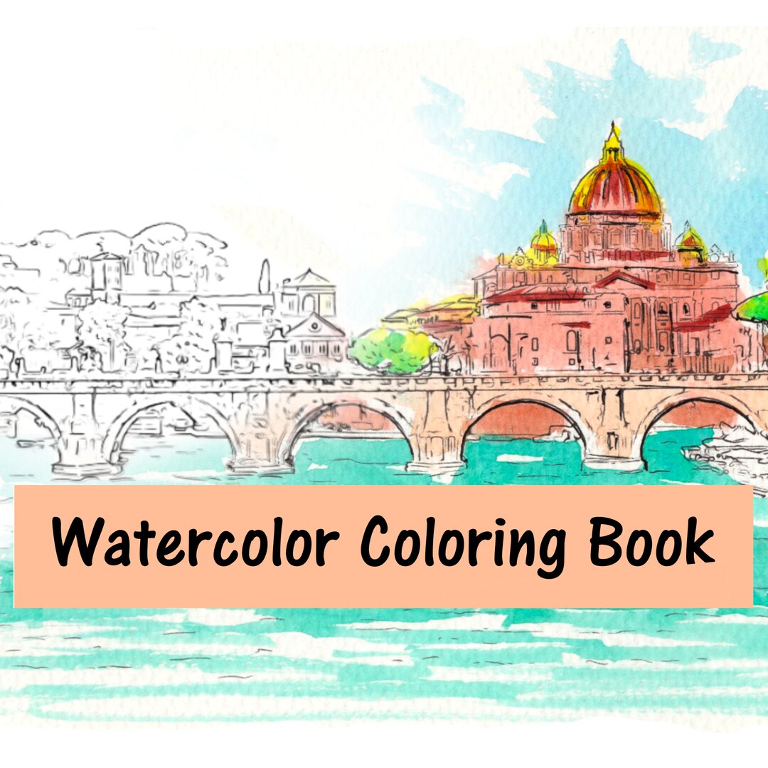 How to Watercolor Paint for Complete Beginners Watercolor Coloring Book ...