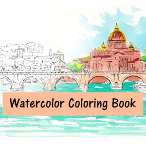 How to watercolor paint for complete beginners watercolor coloring book made of 140lbs cold pressed paper 10 images with video tutorials