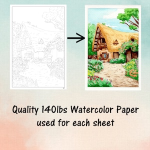 Aquarell Malbuch, Malbuch zum Malen für Kinder und Erwachsene, tolles Geschenk für Kinder und Erwachsene