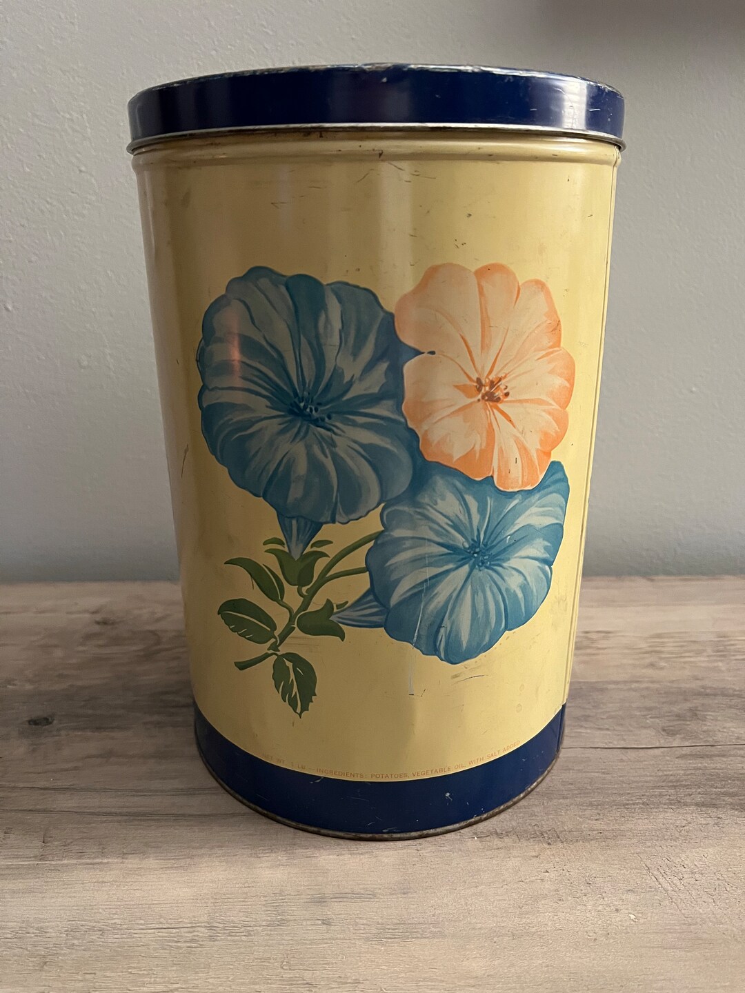 Vintage Wise Potato Chip Tin Can Etsy