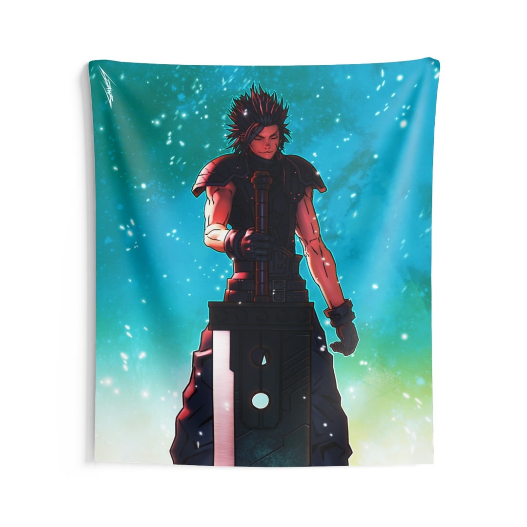 Zack Fair Rebirth FF7 Zack Wall Tapestry Final Fantasy 7 Etsy