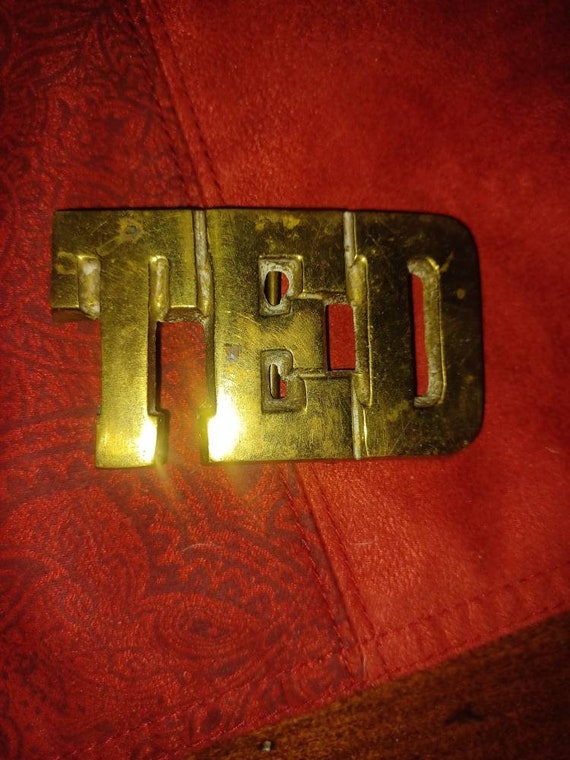 Western Brass "TED" belt buckle
