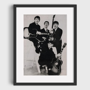 1964 THE BEATLES Photo Print - Digital Download, Printable Art, Beatles Poster, John Lennon, Paul McCartney, George Harrison and Ringo Starr