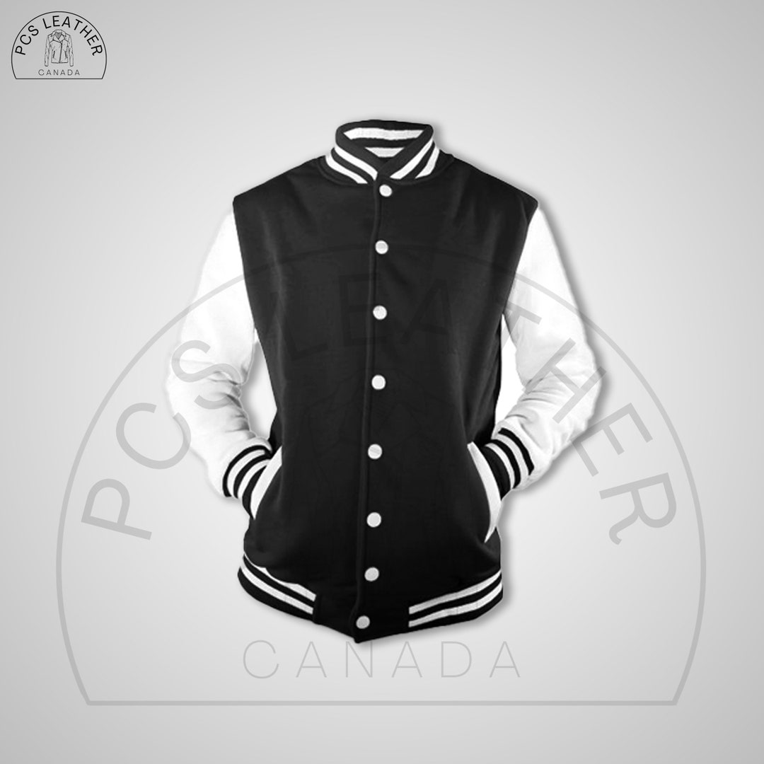 Black Varsity Letterman Baseball University Jacket College Etsy