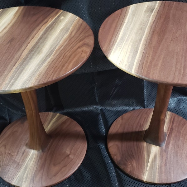 Walnut End Table Etsy