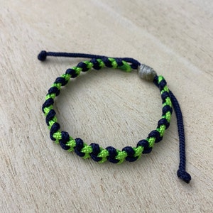 Seattle Bracelet Seahawks Football Fan, Birthday Gift for Men Women Kids Friends Seahawks Fan, Sport Team Bracelet, Vosubi Macrame