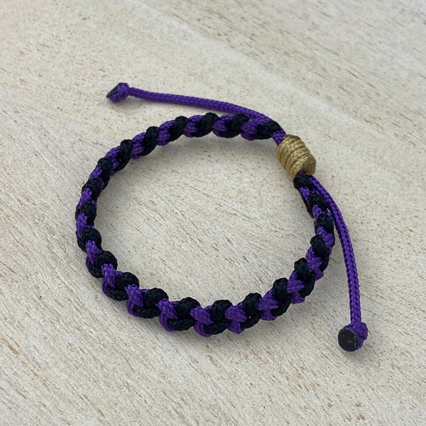 Baltimore Bracelet Ravens Football Fan, Birthday Gift for Men Women Kids Friends Ravens Fan, Sport Team Bracelet, Vosubi Macrame