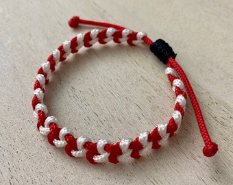 Cincinnati Baseball Bracelets for Friends Men Women Couples Kids Family, Birthday Gift Reds Baseball Team Fan, Sport Macrame Bracelet