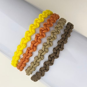 Yellow Bracelet Braided Adjustable Waterproof for Kids Men Women Friends Family, Orange Bracelet, Beige Bracelet, Brown Bracelet