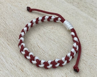 Alabama College Team Bracelet, Crimson and White Merch for Friend Alumni Family, Graduation Birthday Gift