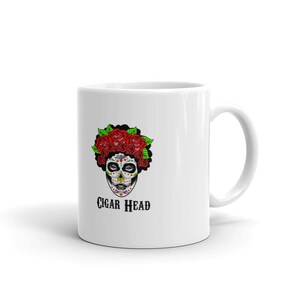 Cigar Head White glossy mug