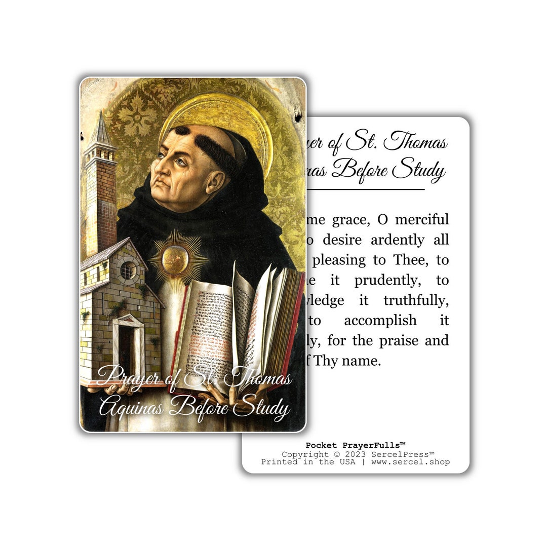 Prayer of St. Thomas Aquinas Before Study Pocket Prayerfulls™ Durable