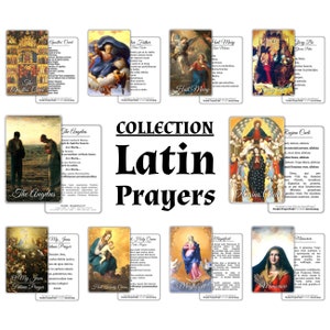 Catholic Latin Prayers Collection – Set of 10 Holy Cards | Pocket PrayerFulls™ | Uncompromising Holy Cards — Built to Last. Backed for Life