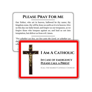 I Am a Catholic - In Case of Emergency Please Call a Priest: Pocket PrayerFulls™ | Durable Wallet Prayer Cards