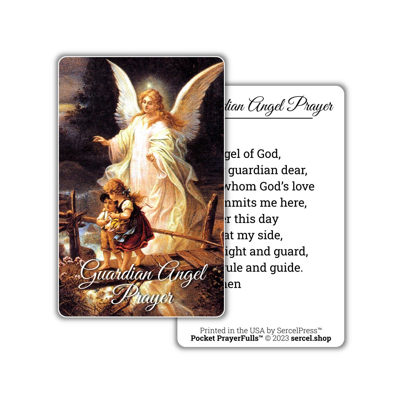Original Pocket Guardian Angel With Serenity Prayer Card - Rose Quartz – Earth Therapy