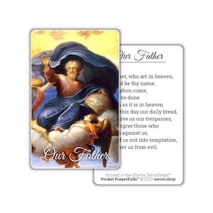 Notre Père : Pocket PrayerFulls™ | Cartes de prière portefeuille durables