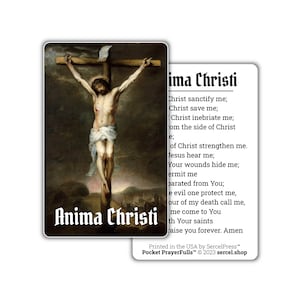 Anima Christi / Âme du Christ Sanctifie-moi : Pocket PrayerFulls™ | Des cartes sacrées sans compromis, conçues pour durer. Soutenu à vie