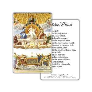 Louanges divines : Pocket PrayerFulls™ | Cartes de prière portefeuille durables | Prière catholique